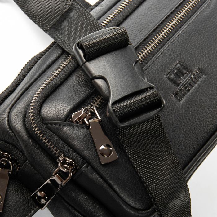 Сумка Мужская На пояс кожа BRETTON 4008-9 black