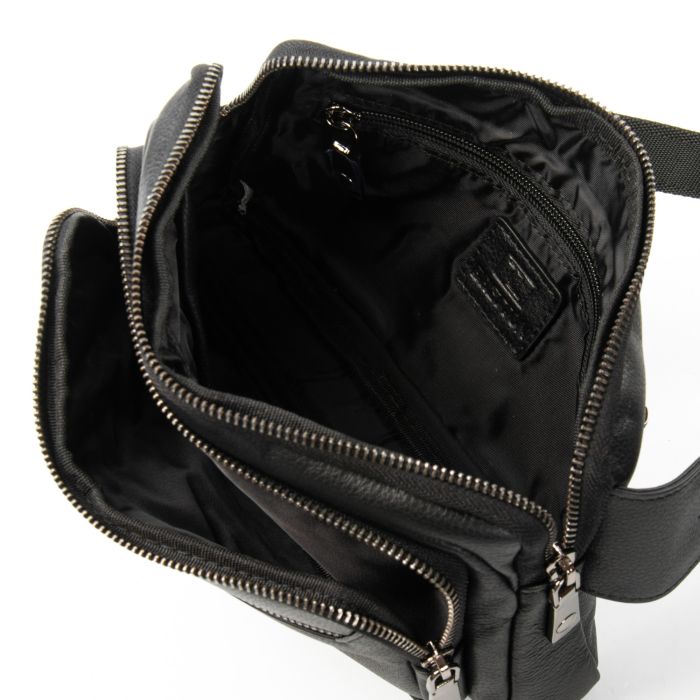 Сумка Мужская На пояс кожа BRETTON 4008-9 black