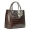 Сумка Женская Классическая кожа ALEX RAI 1564 brown croco