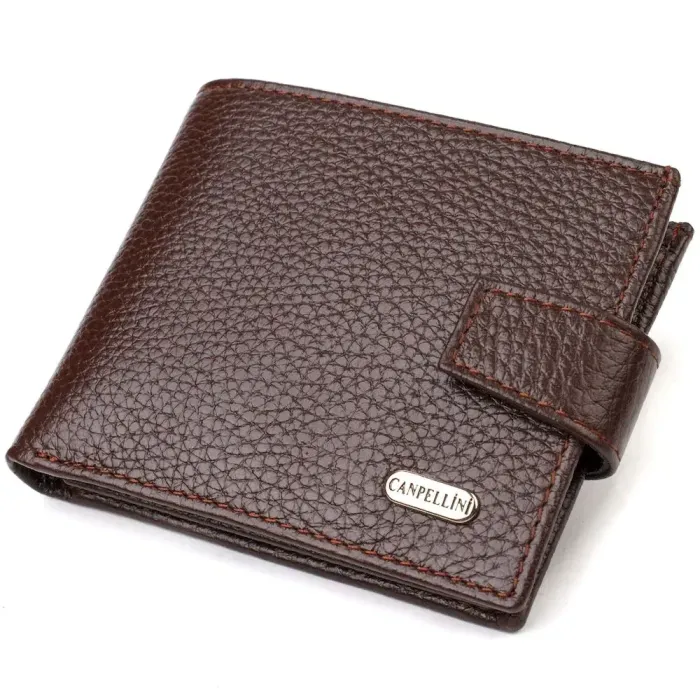 Ідеальне портмоне для чоловіків з натуральної зернистої шкіри CANPELLINI 21881