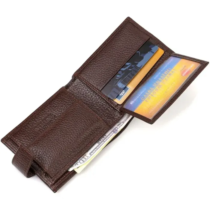 Ідеальне портмоне для чоловіків з натуральної зернистої шкіри CANPELLINI 21881