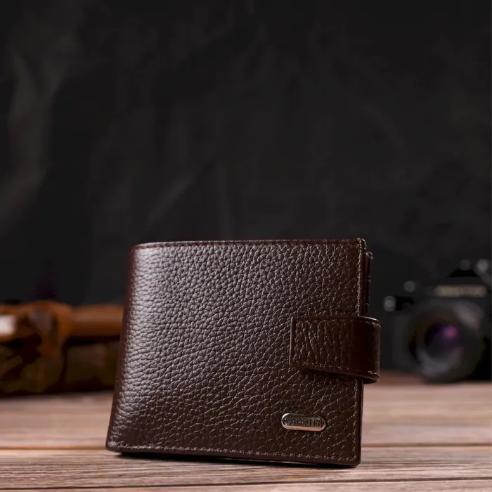 Ідеальне портмоне для чоловіків з натуральної зернистої шкіри CANPELLINI 21881