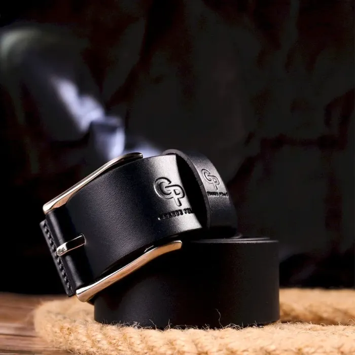 Ідеальний ремінь для чоловіків із натуральної шкіри Grande Pelle 21470 Синій