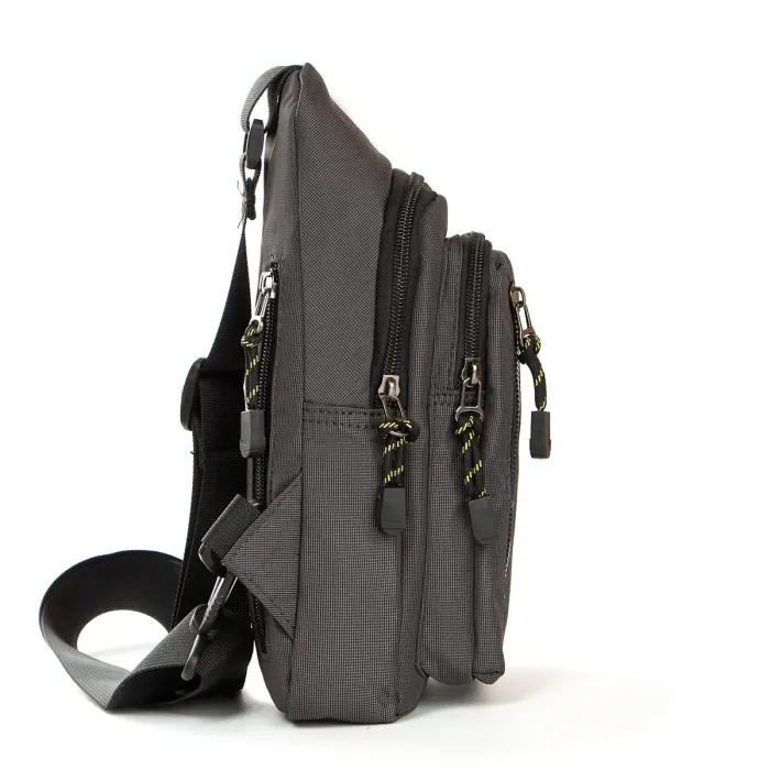 Сумка чоловіча на плече нейлон Lanpad 6033 grey