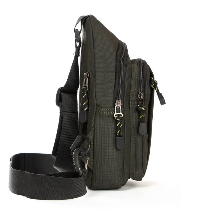 Сумка чоловіча на плече нейлон Lanpad 6035 green