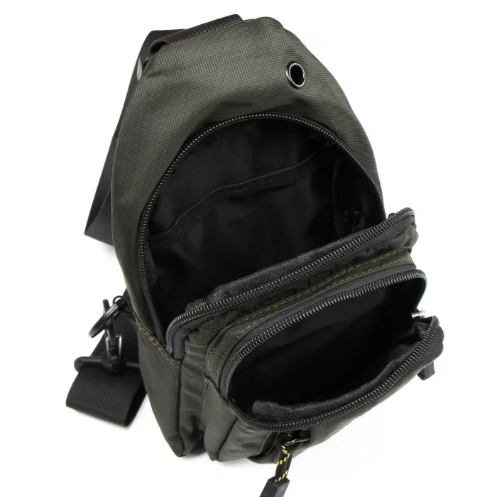 Сумка чоловіча на плече нейлон Lanpad 6035 green