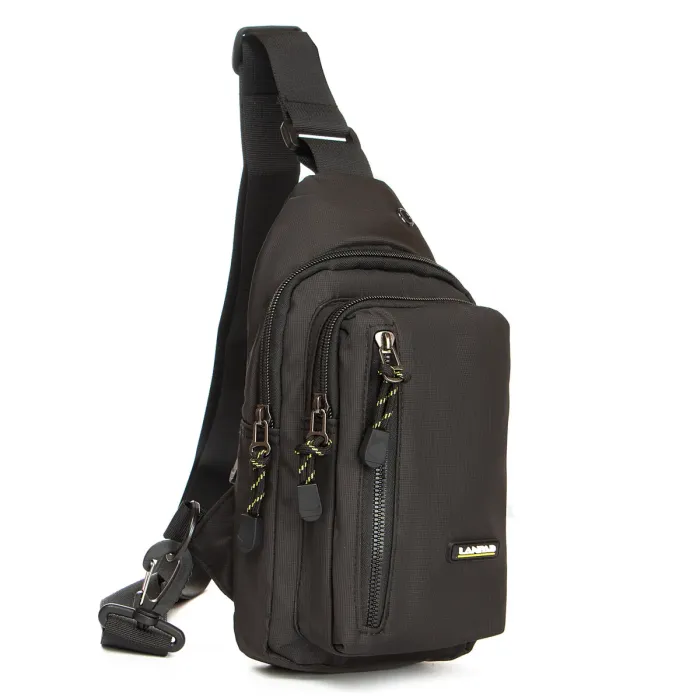 Сумка чоловіча на плече нейлон Lanpad 6033 black