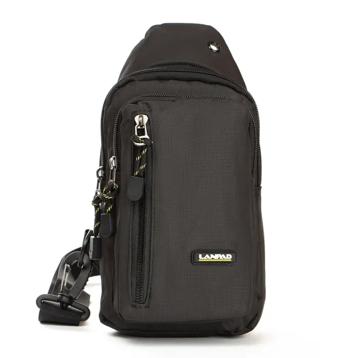 Сумка чоловіча на плече нейлон Lanpad 6033 black