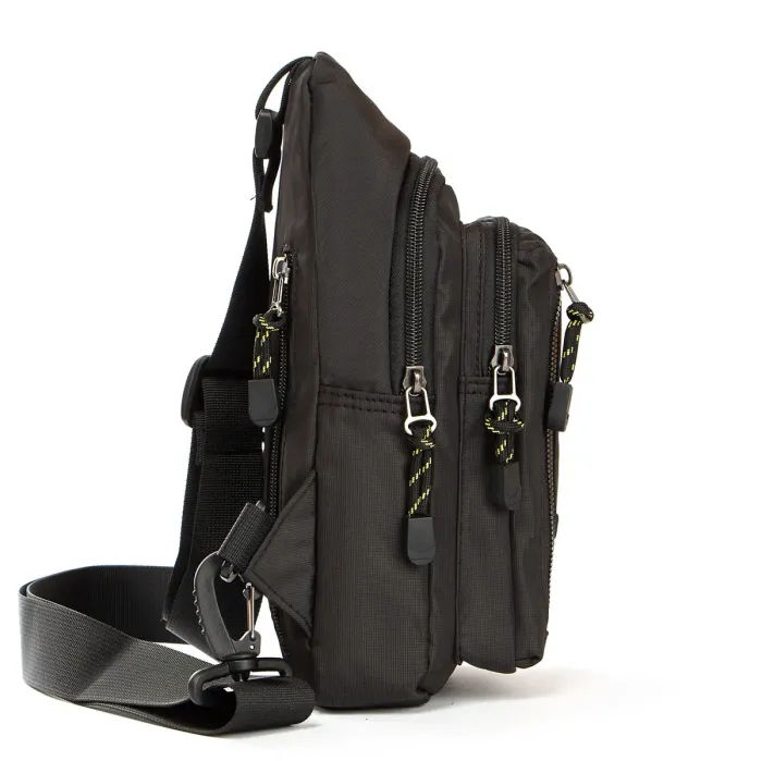 Сумка чоловіча на плече нейлон Lanpad 6033 black