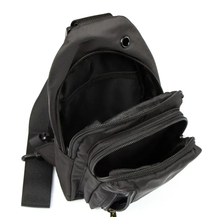 Сумка чоловіча на плече нейлон Lanpad 6033 black