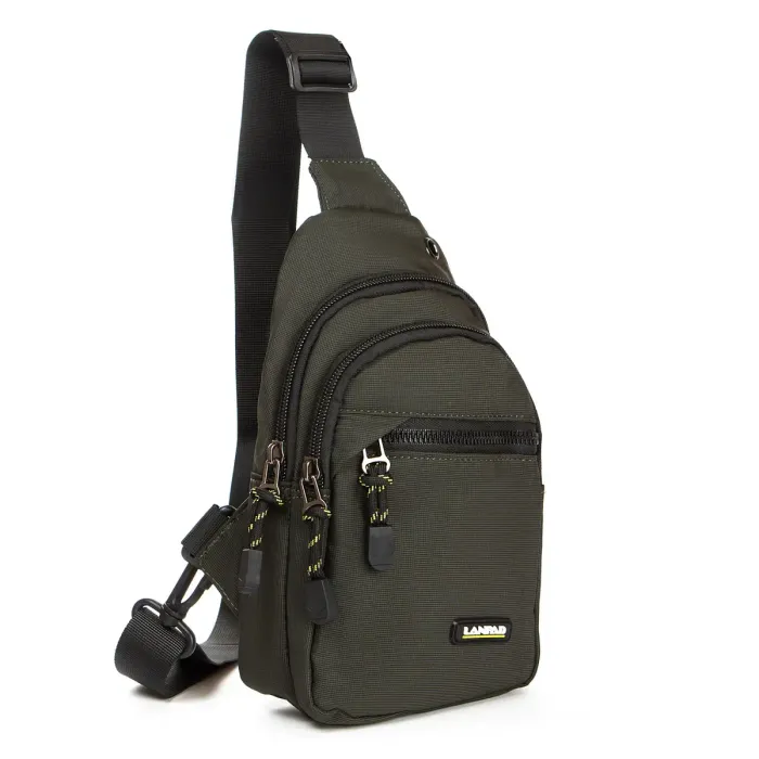 Сумка чоловіча на плече нейлон Lanpad 82060 green