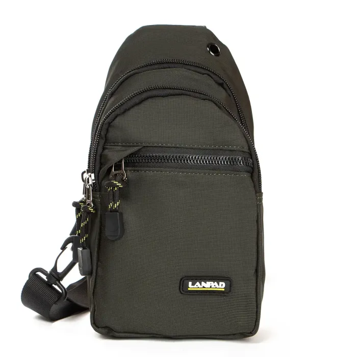 Сумка чоловіча на плече нейлон Lanpad 82060 green