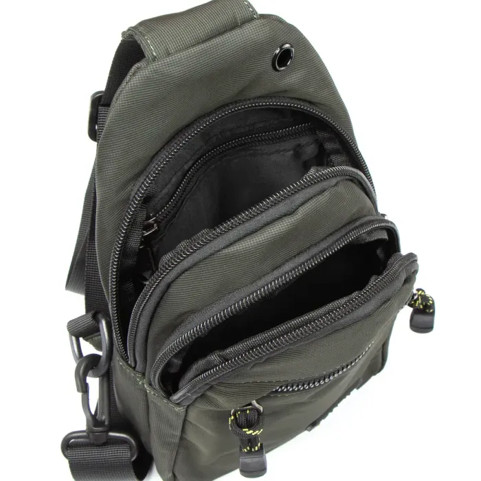 Сумка чоловіча на плече нейлон Lanpad 82060 green