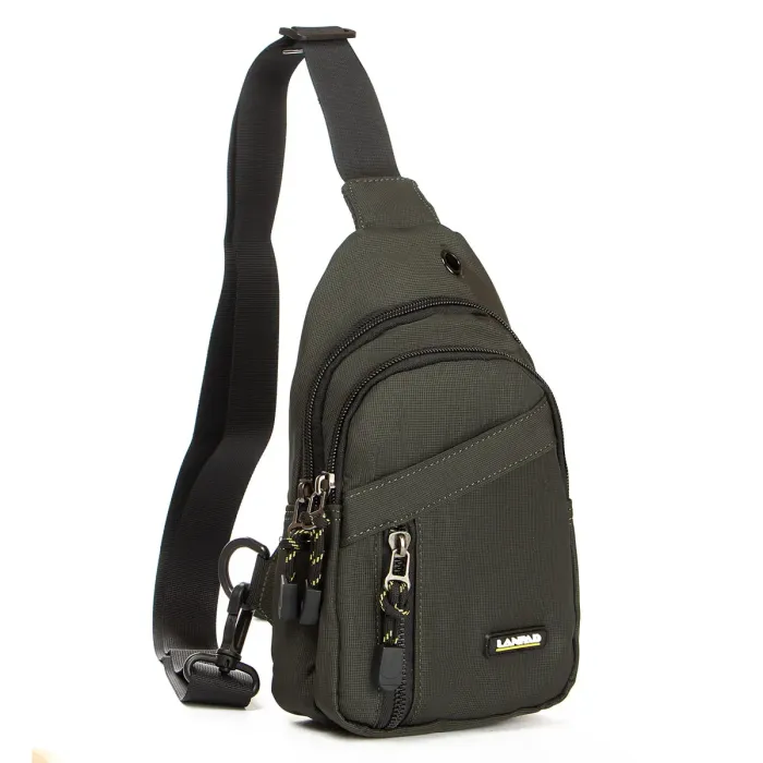 Сумка чоловіча на плече нейлон Lanpad 82056 green