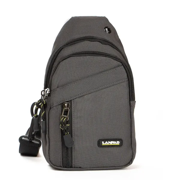 Сумка чоловіча на плече нейлон Lanpad 82056 grey