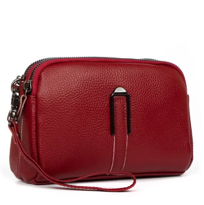 Косметичка шкіра 6001-A red