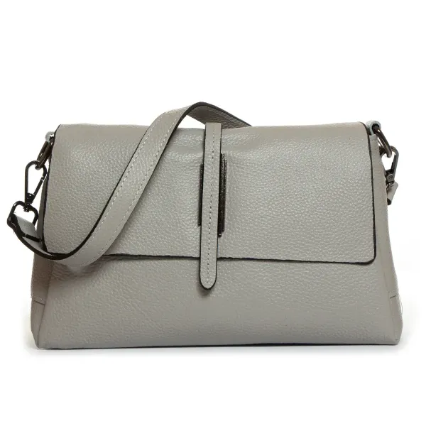 Сумка жіноча Класична шкіра ALEX RAI 99104 white-grey