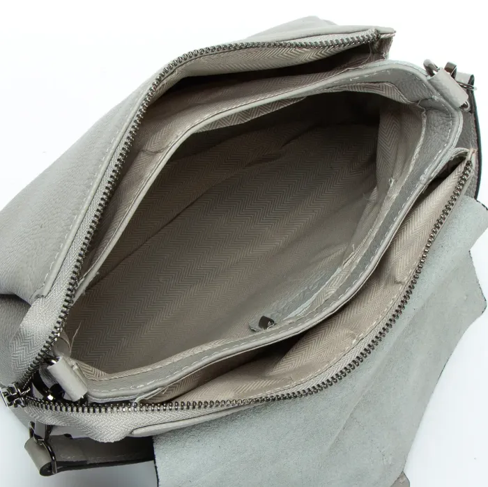 Сумка Женская Классическая кожа ALEX RAI 99104 white-grey