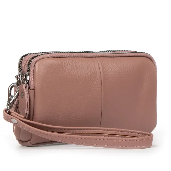 Косметичка шкіра 6002-A pink