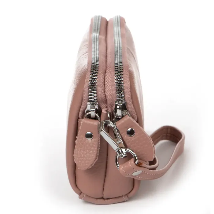 Косметичка шкіра 6002-A pink