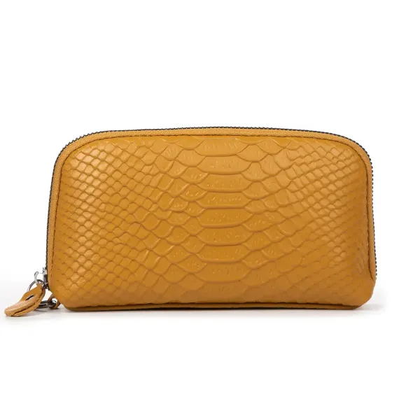 Косметичка шкіра 60096 yellow