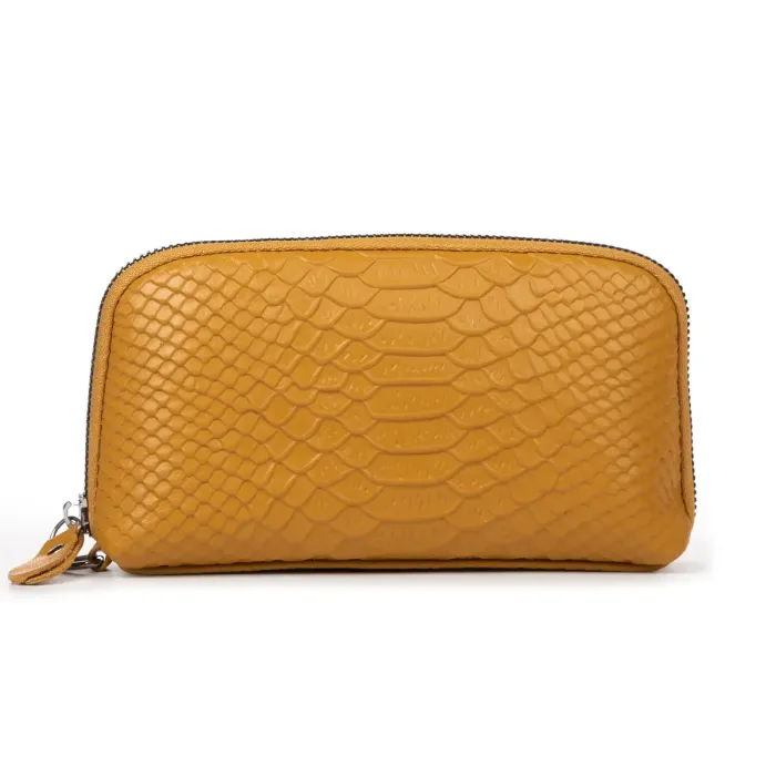 Косметичка шкіра 60096 yellow