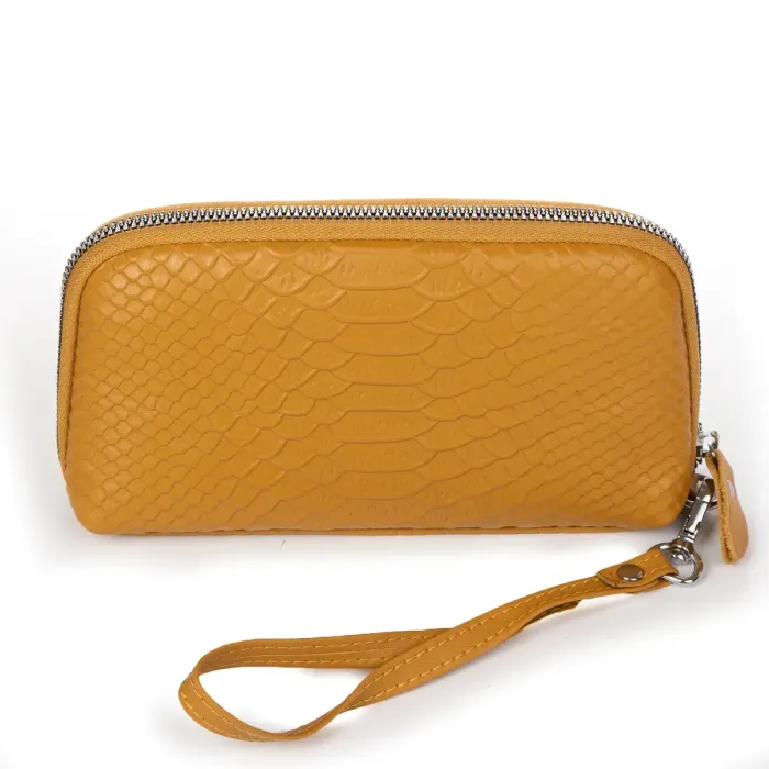 Косметичка шкіра 60096 yellow