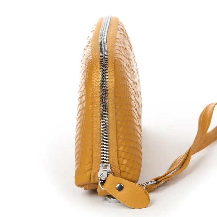 Косметичка шкіра 60096 yellow