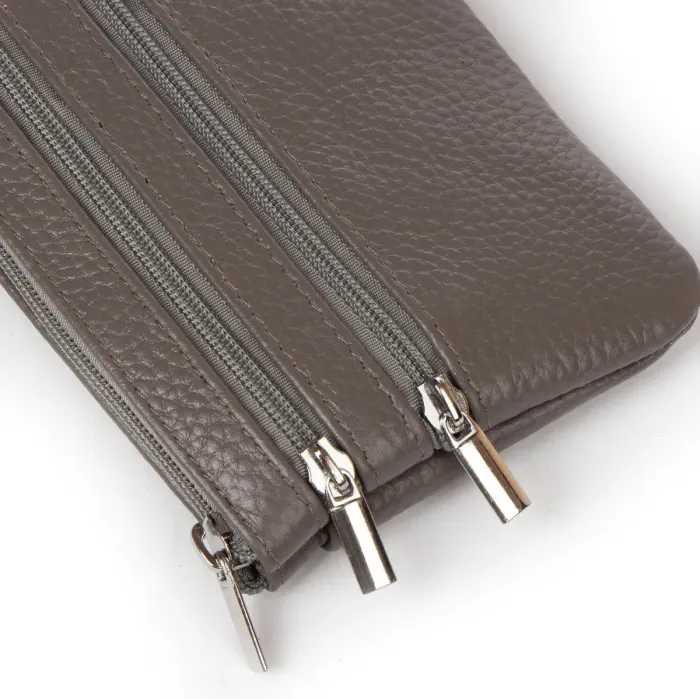 Косметичка шкіра A-00141 grey