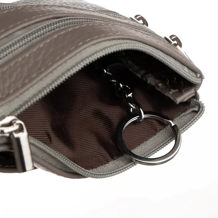 Косметичка шкіра A-00141 grey