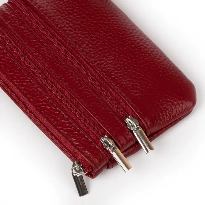 Косметичка шкіра A-00141 bordo