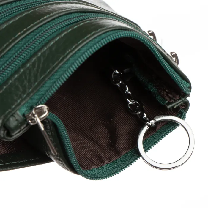 Косметичка шкіра A-00141 d-green