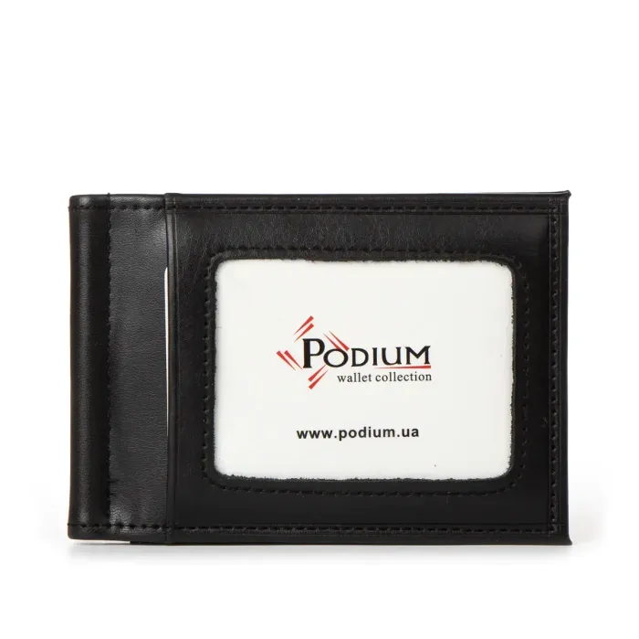 Зажим для банкнот штучна-шкіра 1009-1 black