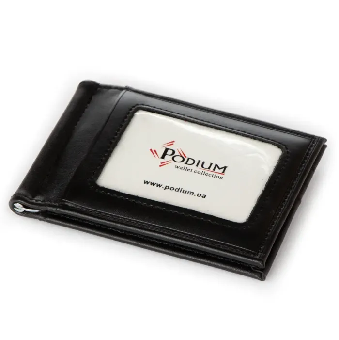 Зажим для банкнот штучна-шкіра 1009-1 black
