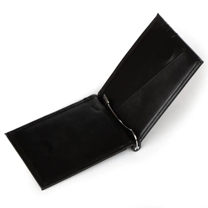 Зажим для банкнот штучна-шкіра 1009-1 black