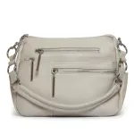 Сумка Класична шкіра ALEX RAI 8930-9 white-grey