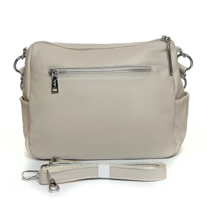 Сумка Женская Классическая кожа ALEX RAI 8930-9 white-grey