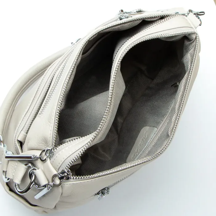 Сумка Женская Классическая кожа ALEX RAI 8930-9 white-grey