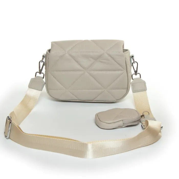 Сумка жіноча Класична шкіра ALEX RAI 8837-9 white-grey