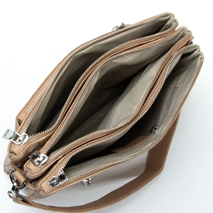 Сумка Класична шкіра ALEX RAI 3016 apricot