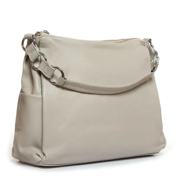 Сумка Класична шкіра ALEX RAI 8919-9 white-grey