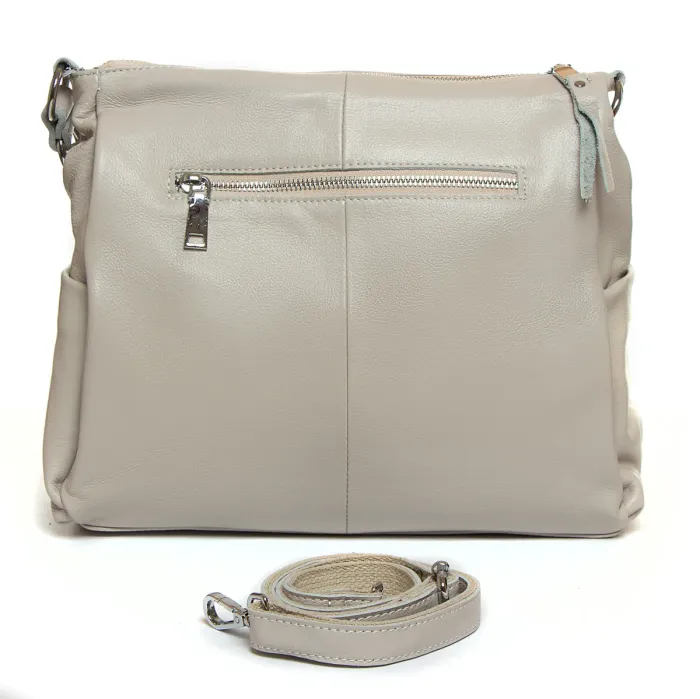 Сумка Класична шкіра ALEX RAI 8919-9 white-grey