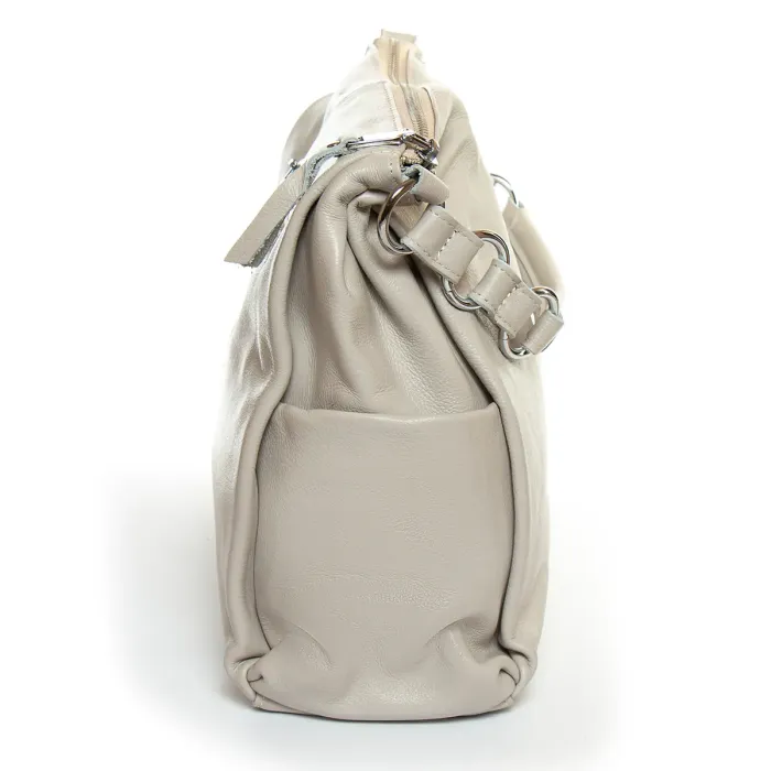 Сумка Класична шкіра ALEX RAI 8919-9 white-grey