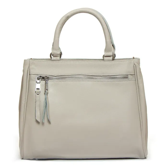 Сумка жіноча Класична шкіра ALEX RAI 8782-9 white-grey