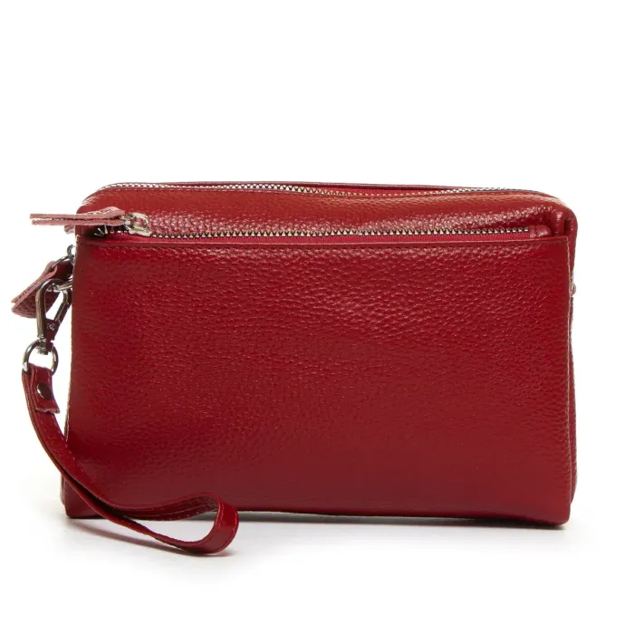 Сумка Клатч жіноча шкіра ALEX RAI BM 60071-4 bordo