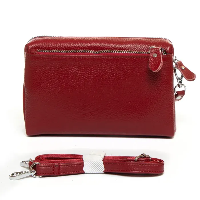 Сумка Клатч жіноча шкіра ALEX RAI BM 60071-4 bordo