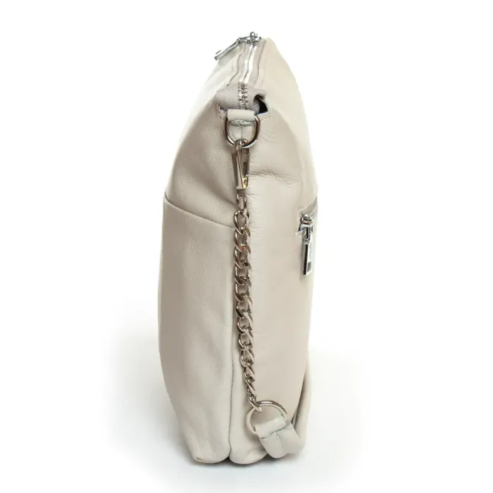 Сумка Класична шкіра ALEX RAI 2030-9 white-grey