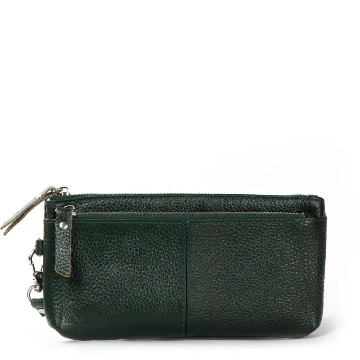 Косметичка кожа A-00276 green