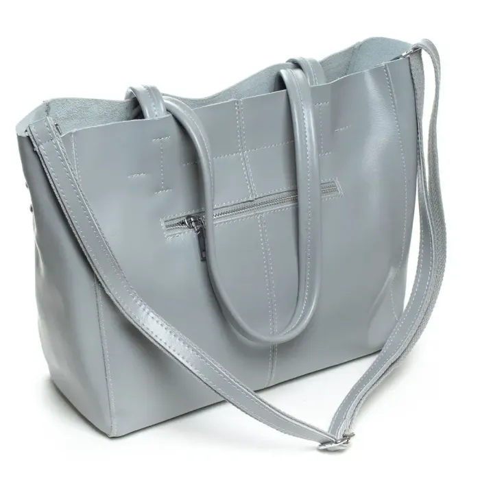 Сумка Жіноча Класична шкіряна ALEX RAI 07-01 8630 light-grey