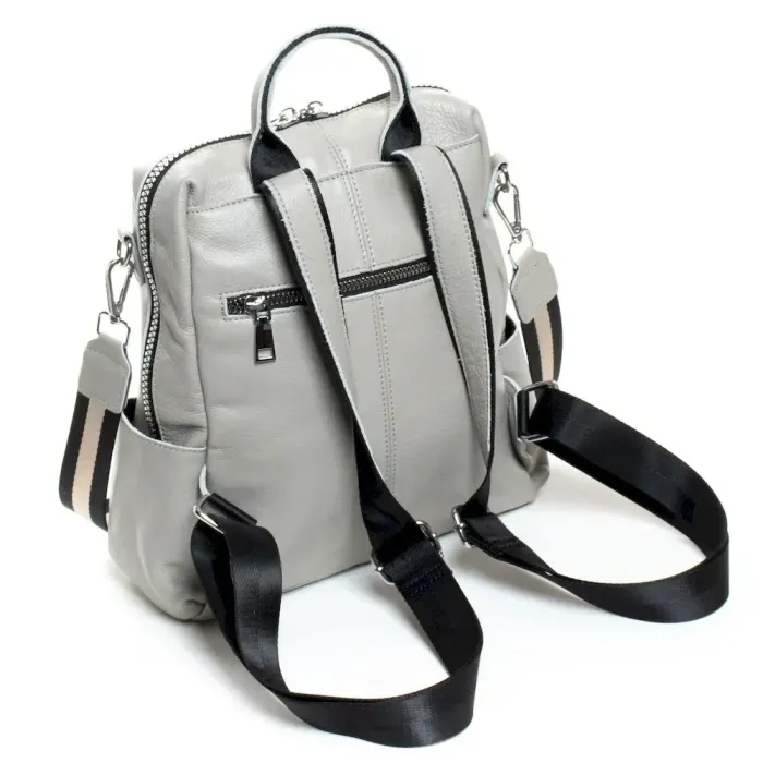 Сумка Женская Рюкзак кожа ALEX RAI 8781-9 light-grey